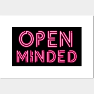 Open Minded Neon Sign Posters and Art